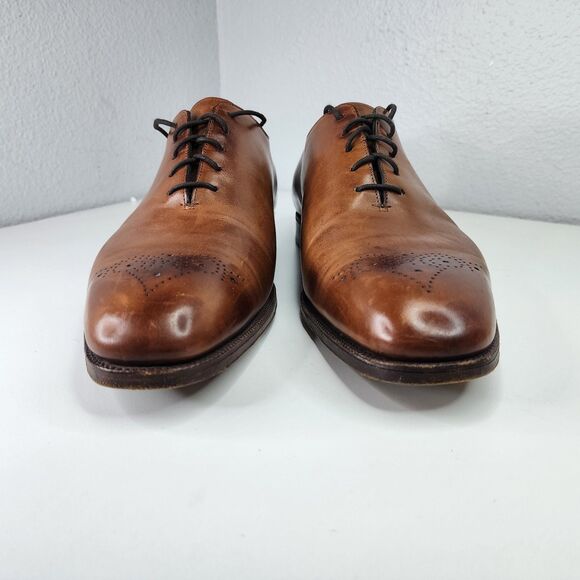 Rare Ralph Lauren Purple Label Wholecut Oxford Shoes 9.5 Brown Made in England - Picture 5 of 16